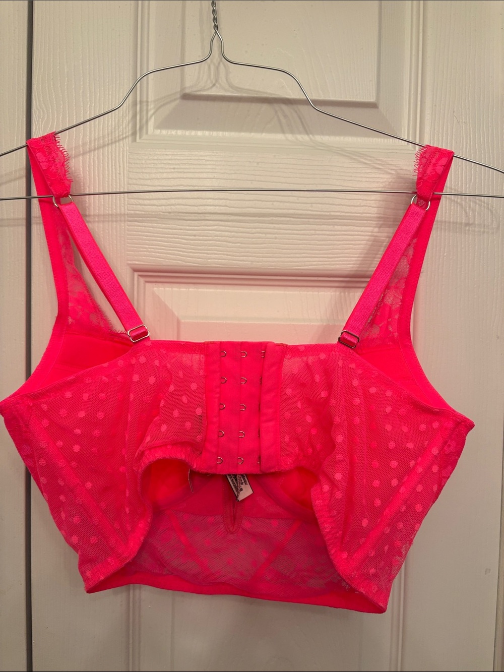 Victoria's Secret Lace Longline Bralette in Neon Pink - Picture 3 of 3